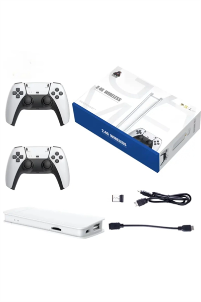30.000 Oyun Yüklü, PS5 Kollu, 2.4G Kablosuz Çift Kumandalı Retro Oyun Konsolu Stick