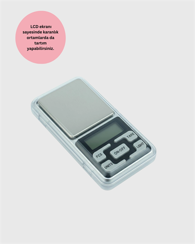 300 Gr Hassas Cep Terazisi Mavi Işıklı LCD Ekranlı