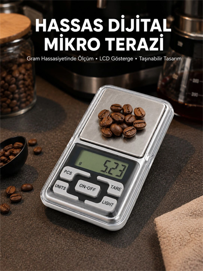 300 Gr Hassas Cep Terazisi Mavi Işıklı LCD Ekranlı Yeni Nesil
