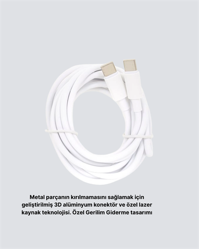 30W Hızlı Şarj Destekli 5.0A Type-C Kablo Veri Aktarım Özellikli