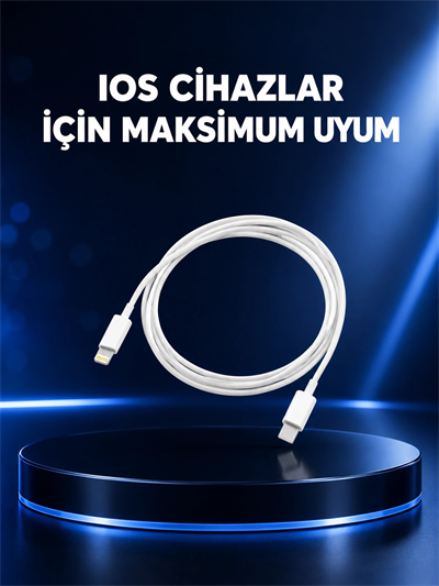 30W Type-C Lightning Hızlı Şarj Kablosu 1.2m iPhone Uyumlu
