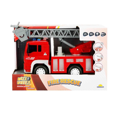 3150 Maxx Wheels Sesli ve Işıklı Su Fışkırtan İtfaiye Aracı 20 cm - Stokta Olan Gönderilir