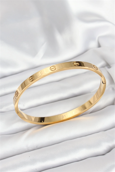 316L Çelik Gold Renk 65 mm Kadın Kelepçe Bileklik