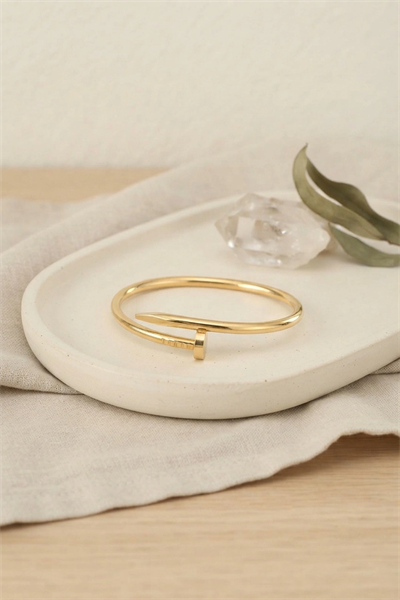 316L Çelik Gold Renk Çivi Model Bileklik
