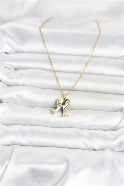 316L Çelik Zincir Gold Renk Dolphin Model Kadın Kolye