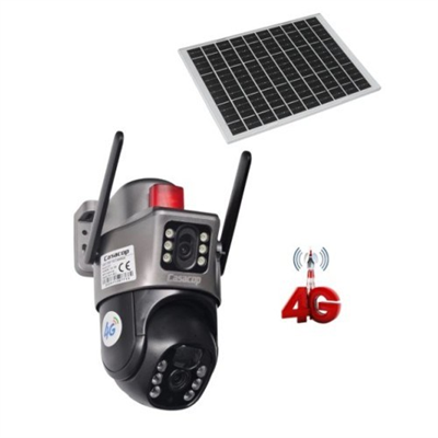 3+3 MP SİM KARTLI SOLAR KABLOSUZ GÜVENLİK KAMERASI BS-2084