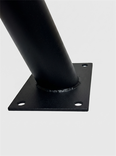 35 cm Siyah Metal Dış Mekan Sokak Armatürü Montaj Konsolu 4 cm Boru 10x6 cm Tabanlı