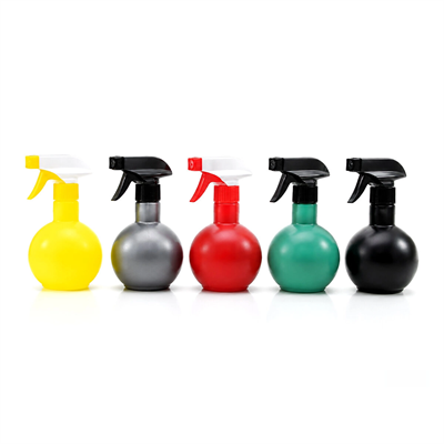 350ml Prizma Renkli Şeffaf Tombul - Plastik Boş Sprey Püskürtücü Şişe Bx40