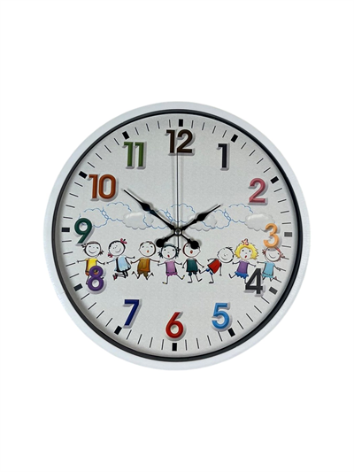 36 Cm Beyaz Çocuk Odası Duvar Saati