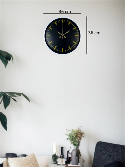 36 Cm Beyaz Dekoratif Duvar Saati