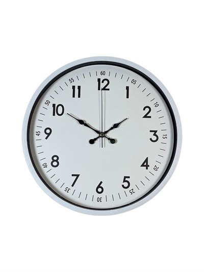 36 Cm Beyaz Dekoratif Duvar Saati