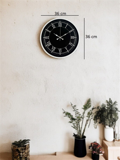 36 Cm Beyaz Dekoratif Duvar Saati