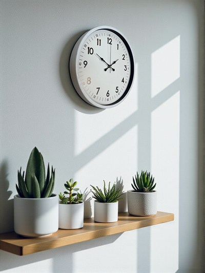 36 Cm Beyaz Dekoratif Duvar Saati