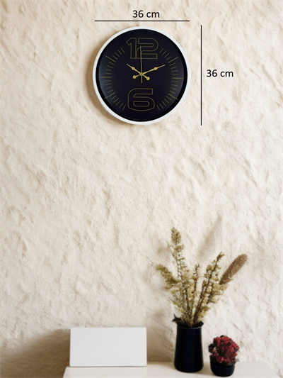 36 Cm Beyaz Dekoratif Şık Duıvar Saati
