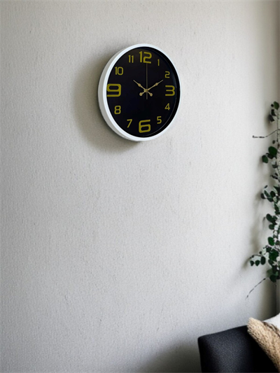 36 Cm Beyaz Gold Rakamlı Dekoratif Duvar Saati