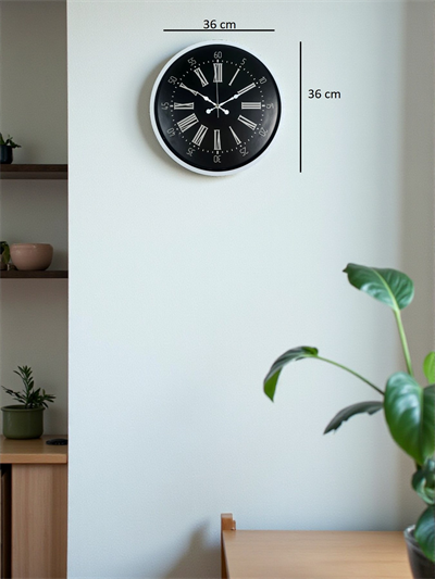 36 Cm Beyaz Zarif Dekoratif Duvar Saati