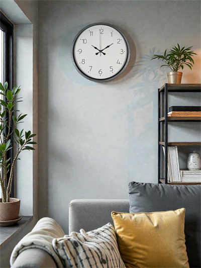 36 Cm Gri Dekoratif Duvar Saati