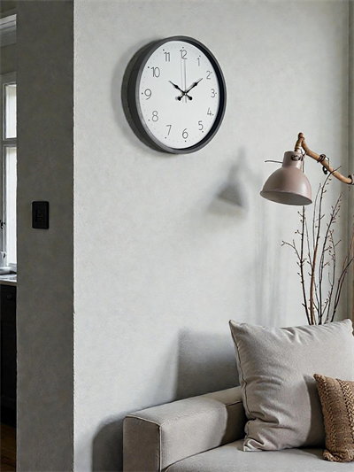 36 Cm Gri Dekoratif Duvar Saati