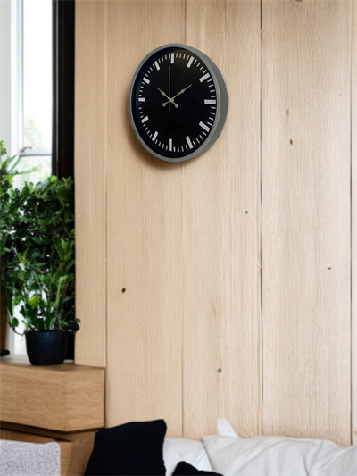 36 Cm Gri Dekoratif Duvar Saati