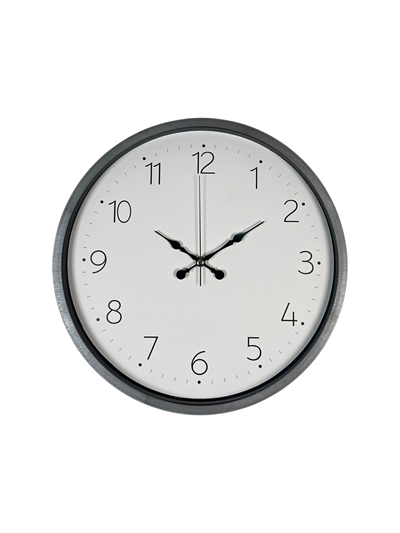 36 Cm Gri Dekoratif Duvar Saati