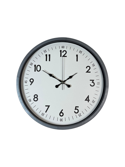 36 Cm Gri Dekoratif Duvar Saati