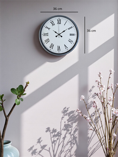 36 Cm Gri Roma Rakamlı Duvar Saati