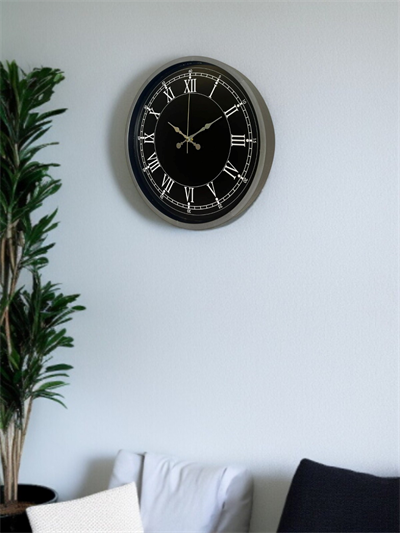 36 Cm Gri Roma Rakamlı Zarif Duvar Saati