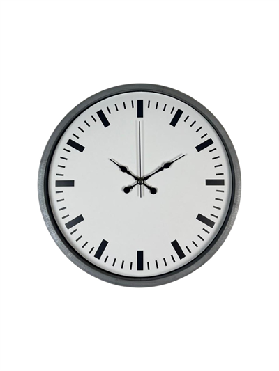 36 Cm Gri Sade Dekoratif Duvar Saati