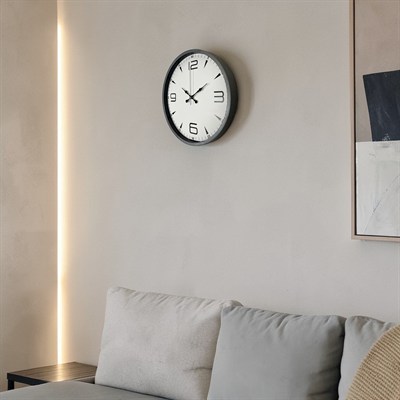 36 Cm Gri Şıklık Duvar Saati