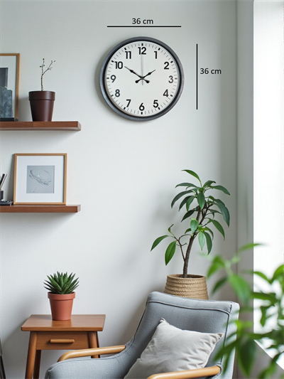 36 Cm Gri Standart Dekoratif Duvar Saati