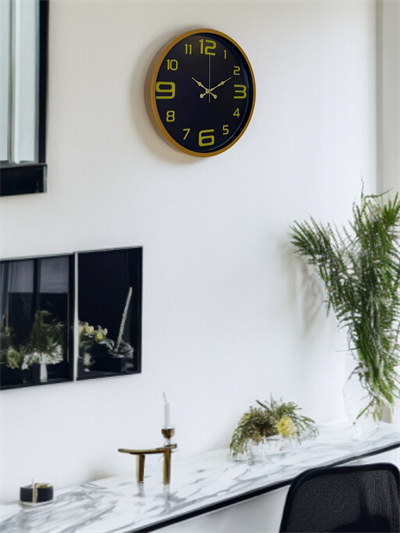 36 Cm Kahverengi Gold Rakamlı Duvar Saati