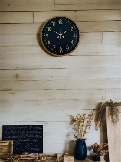 36 Cm Kahverengi Gold Rakamlı Duvar Saati