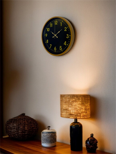 36 Cm Kahverengi Gold Rakamlı Duvar Saati