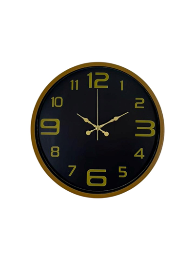 36 Cm Kahverengi Gold Rakamlı Duvar Saati