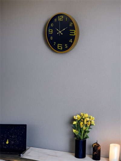 36 Cm Kahverengi Gold Rakamlı Duvar Saati