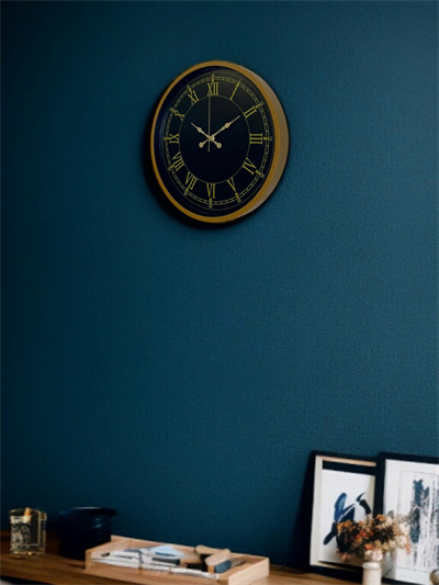 36 Cm Kahverengi Gold Roma Rakamlı Duvar Saati