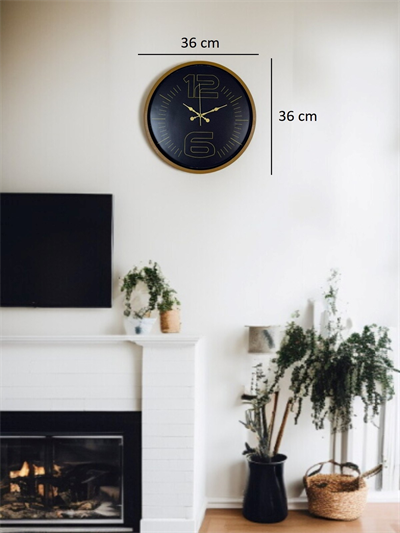 36 Cm Kahverengi Modern Duvar Saati