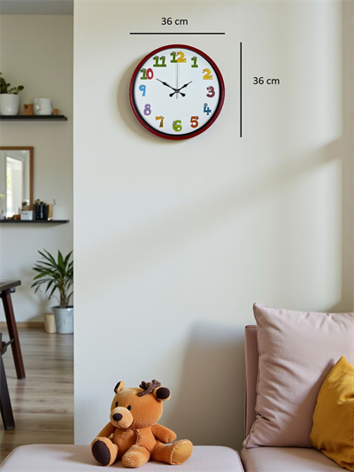36 Cm Kırmızı Çocuk Odası Duvar Saati