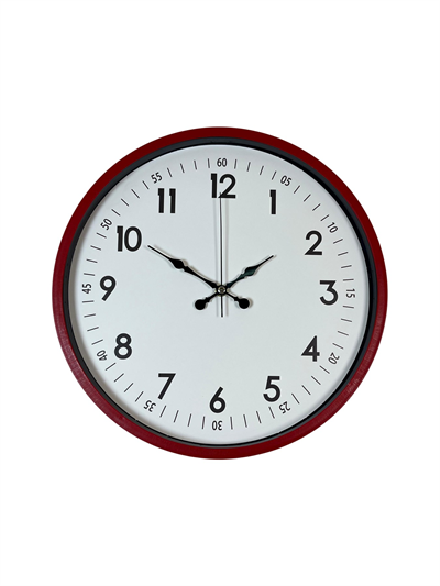 36 Cm Kırmızı Dekoratif Duvar Saati