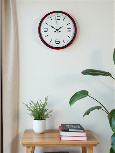 36 Cm Kırmızı Modern Dekoratif Duvar Saati