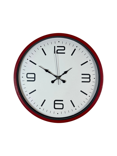 36 Cm Kırmızı Modern Dekoratif Duvar Saati