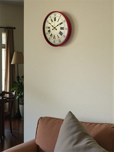 36 Cm Kırmızı Retro Duvar Saati
