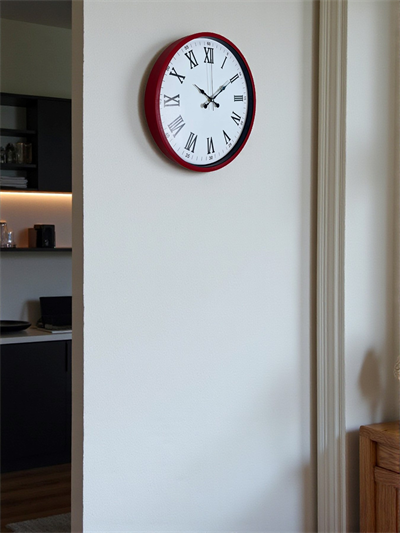 36 Cm Kırmızı Roma Rakamlı Duvar Saati