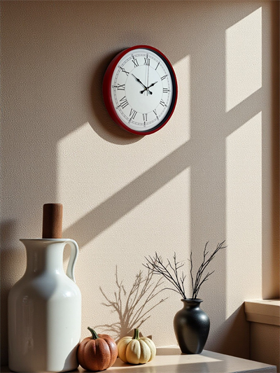 36 Cm Kırmızı Roma Rakamlı Duvar Saati