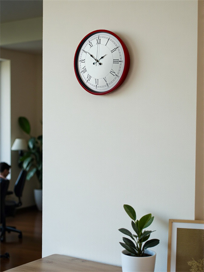 36 Cm Kırmızı Roma Rakamlı Duvar Saati