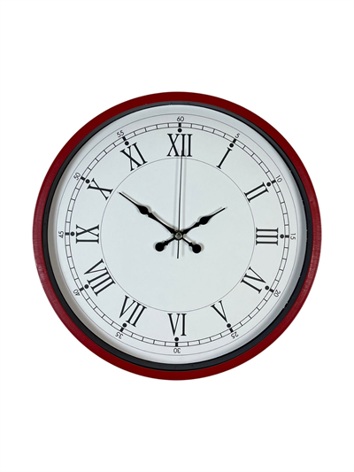 36 Cm Kırmızı Roma Rakamlı Duvar Saati