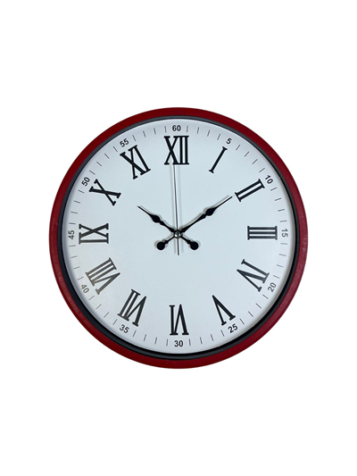 36 Cm Kırmızı Roma Rakamlı Duvar Saati
