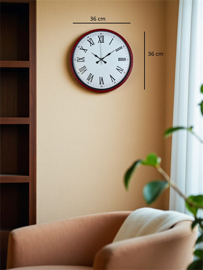 36 Cm Kırmızı Roma Rakamlı Duvar Saati