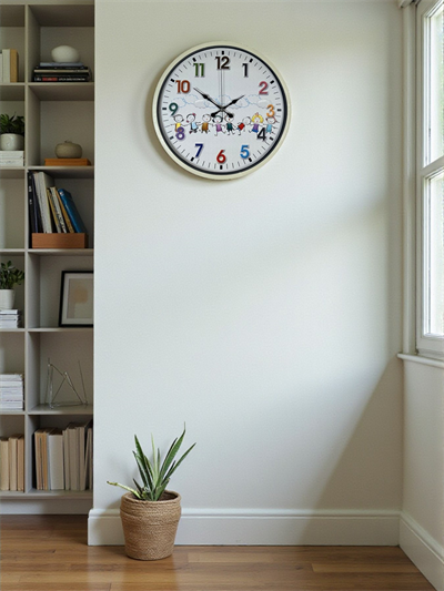 36 Cm Krem Çocuk Odası Duvar Saati