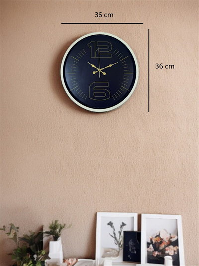 36 Cm Krem Dekoratif Duvar Saati